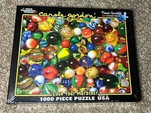 White Mountain Puzzles Lose Your Marbles! 1000 Piece Puzzle by Carole Gordon